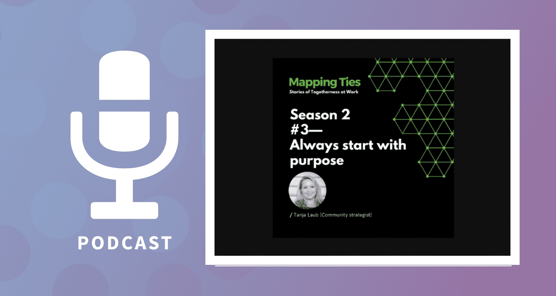 Always start with purpose Podcast Mapping Ties